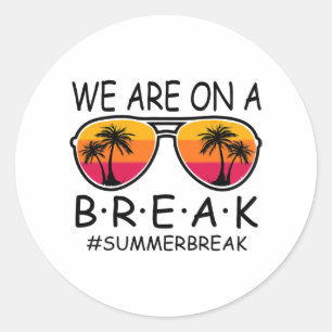 Hallo Zijn op een pauze leraar Gles zomervakantie Ronde Sticker
