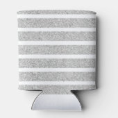 Hallo Zilver Wit "Forty" Verjaardag Glitter Blikjeskoeler (Achterkant)