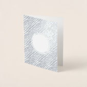 Hallo Zilveren Zebra print gepersonaliseerd Folie Kaarten (Voorkant)