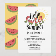 Hallo Zoete Summer Watermeloen Zwembad Feest Verja