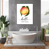Hallo Zoete wangen  perzik badkamer kunst Poster