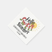 Hallo Zoete Zomer Zwembad Party Servet (Hoek)