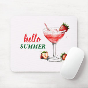 Hallo Zomer   Aardbeien Cocktail Muismat