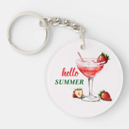 Hallo Zomer | Aardbeien Cocktail Sleutelhanger