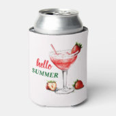 Hallo Zomer | Aardbeien Cocktailblikkoeler Blikjeskoeler (Blikje Voorkant)