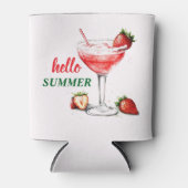Hallo Zomer | Aardbeien Cocktailblikkoeler Blikjeskoeler (Voorkant)