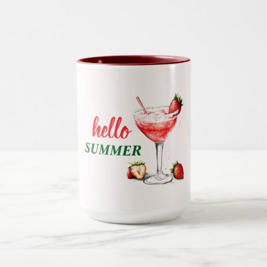 Hallo Zomer | Aardbeiencocktail Combo Mok (Midden)