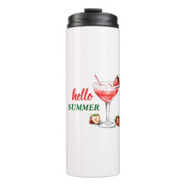 Hallo Zomer | Aardbeiencocktail Thermische Tumbler Thermosbeker