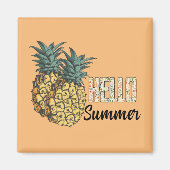 Hallo Zomer ananas Magneet (Voorkant)