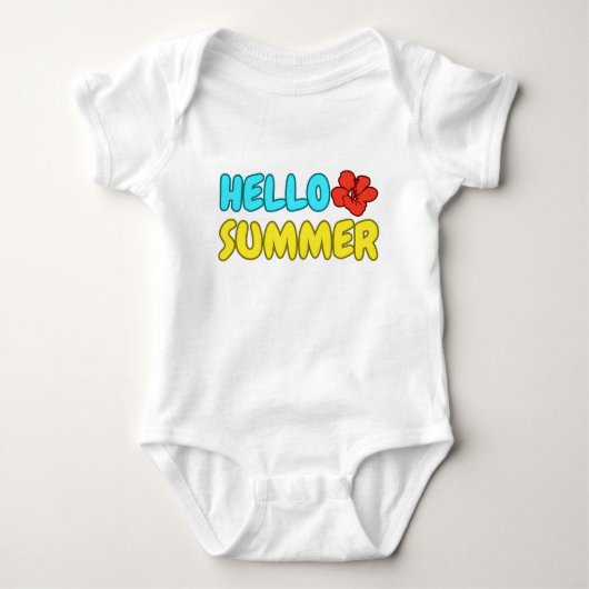 Hallo Zomer Baby Jersey Bodysuit (Voorkant)