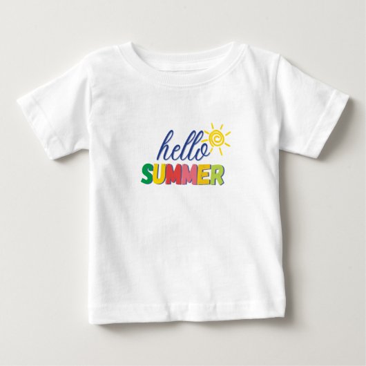 "hallo zomer" baby t-shirt (Voorkant)
