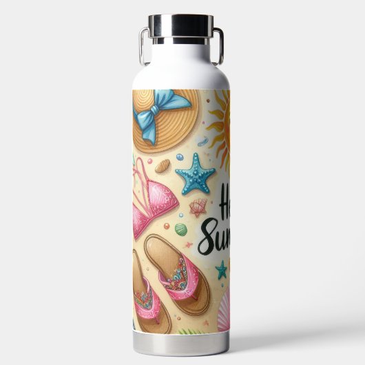 HALLO ZOMER BADPAKKEN FLIP FLOPS ZEESTER WATERFLES (Voorkant)