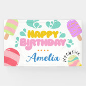 Hallo Zomer! banner voor uitnodigingen voor poolpa (Horizontaal)