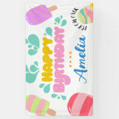 Hallo Zomer! banner voor uitnodigingen voor poolpa (Verticaal)