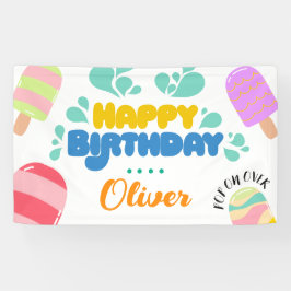 Hallo Zomer! banner voor uitnodigingen voor poolpa