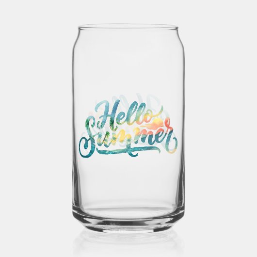 Hallo Zomer Blikvorm Glas (Voorkant)
