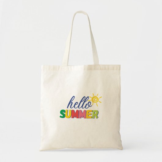 "hallo zomer" boodschappentas tote bag (Voorkant)