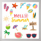 Hallo Zomer – Bright & Cheerful Wall Poster (Voorkant)