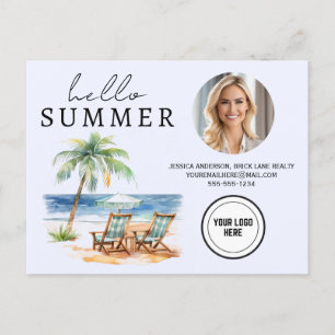 Hallo Zomer Business Realty Beach Farming Briefkaart
