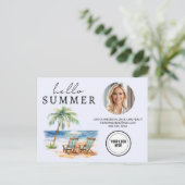 Hallo Zomer Business Realty Beach Farming Briefkaart (Staand voorkant)