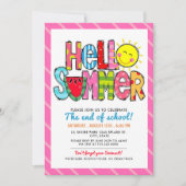 Hallo Zomer Einde van School Party Zomer Cookout Kaart (Voorkant)