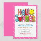 Hallo Zomer Einde van School Party Zomer Cookout Kaart (Voorkant / Achterkant)