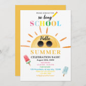 Hallo Zomer Einde van School's Out party Kaart (Voorkant / Achterkant)