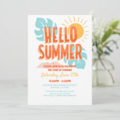 Hallo zomer, eindexamenfeest, Poolparty Kaart (Staand voorkant)