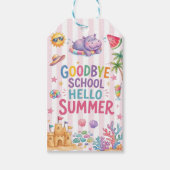 Hallo Zomer Feest Strepen Cadeaulabel (Voorkant)