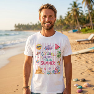 Hallo Zomer Feest Strepen T-Shirt
