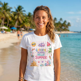 Hallo Zomer Feest Strepen T-Shirt 