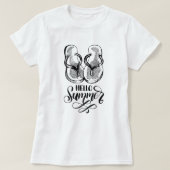 Hallo Zomer Flip Flops T-Shirt (Design voorkant)