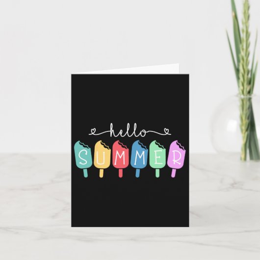 Hallo Zomer Gelukkig Laatste Dag School Leraar Lee Kaart (Voorkant)