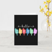 Hallo Zomer Gelukkig Laatste Dag School Leraar Lee Kaart (Gele Bloem)