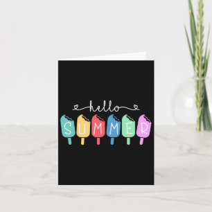 Hallo Zomer Gelukkig Laatste Dag School Leraar Lee Kaart