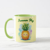 Hallo Zomer Gelukkige Ananas Koffiemok Mok (Links)