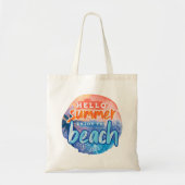 Hallo Zomer Geniet van het strand Tote Bag (Voorkant)