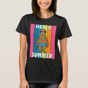 Hallo Zomer Grappig luiaard T-shirt