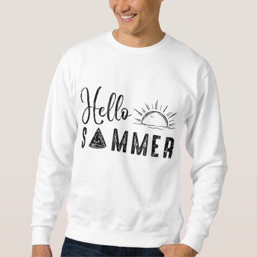 Hallo Zomer Grappig Watermeloen Fruit Eater Graphi Trui (Voorkant)