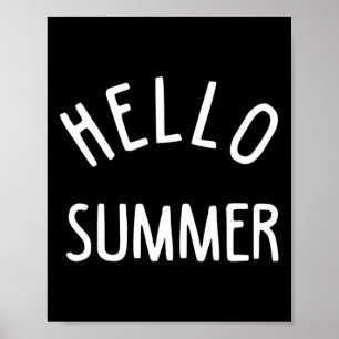 Hallo Zomer Grappige Zomer Vakantie Strand Gift Va Poster