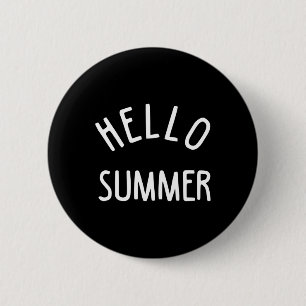 Hallo Zomer Grappige Zomer Vakantie Strand Gift Va Ronde Button 5,7 Cm