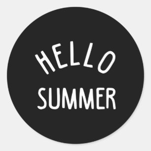 Hallo Zomer Grappige Zomer Vakantie Strand Gift Va Ronde Sticker