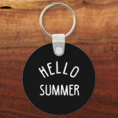 Hallo Zomer Grappige Zomer Vakantie Strand Gift Va Sleutelhanger (Voorkant)