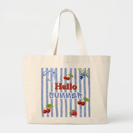Hallo Zomer Grote Tote Bag (Voorkant)