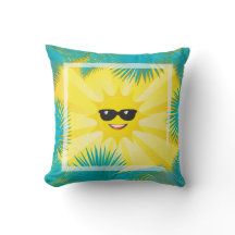 hallo zomer! Happy Sun Smiley Tropical palm lijst