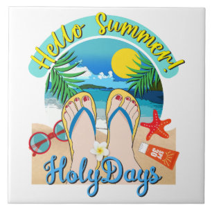 hallo zomer - Heilige Dagen Tegeltje