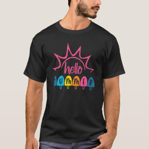 Hallo Zomer Icecream Zonneschijn Zomer Vibes Vaca T-shirt