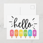 Hallo Zomer-Ijslolly Briefkaart (Voorkant / Achterkant)