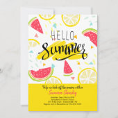 Hallo Zomer in Gele Uitnodiging (Voorkant)