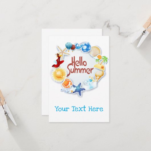 Hallo Zomer! Kaart (Voorkant / Achterkant in situ)